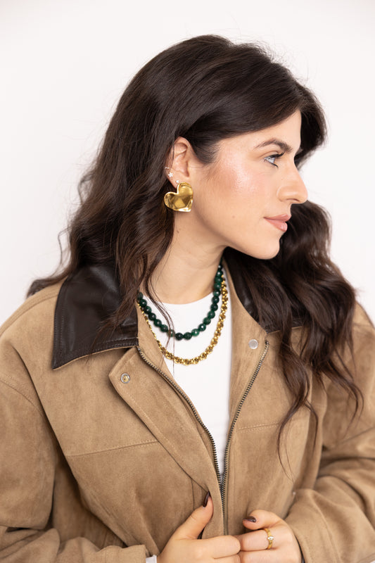 Brincos Heart Of Gold